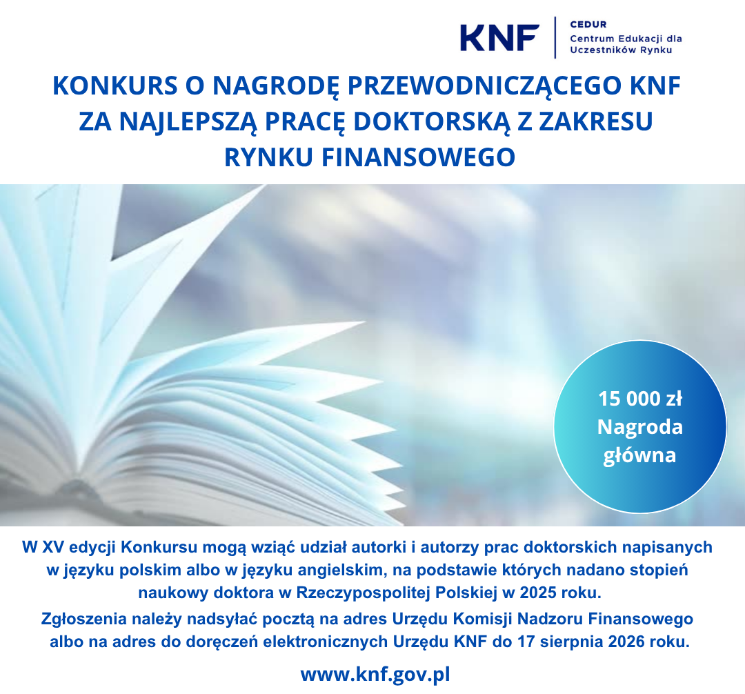 Konkurs na najlepszą pracę doktorską - UKNF 