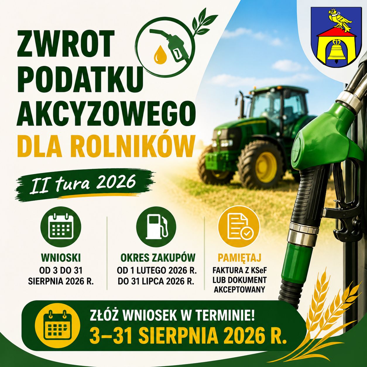 KSeF a zwrot podatku akcyzowego dla rolników- WAŻNA INFORMACJA DLA ROLNIKÓW 
