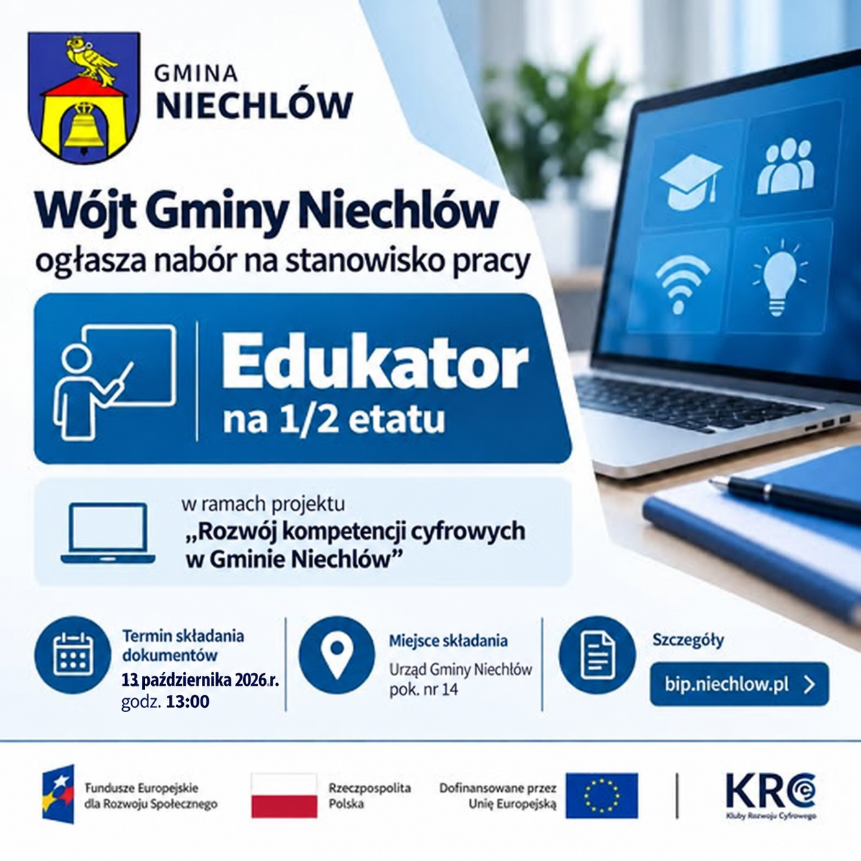 Ogłoszenie o naborze na wolne stanowisko - Edukator 